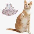 thumbnail image 5 of Dogs Dress Fruit Printing Princess Doggie Dress with Flowers Decor Spring Summer Small Cat Dress Clothes, 5 of 7