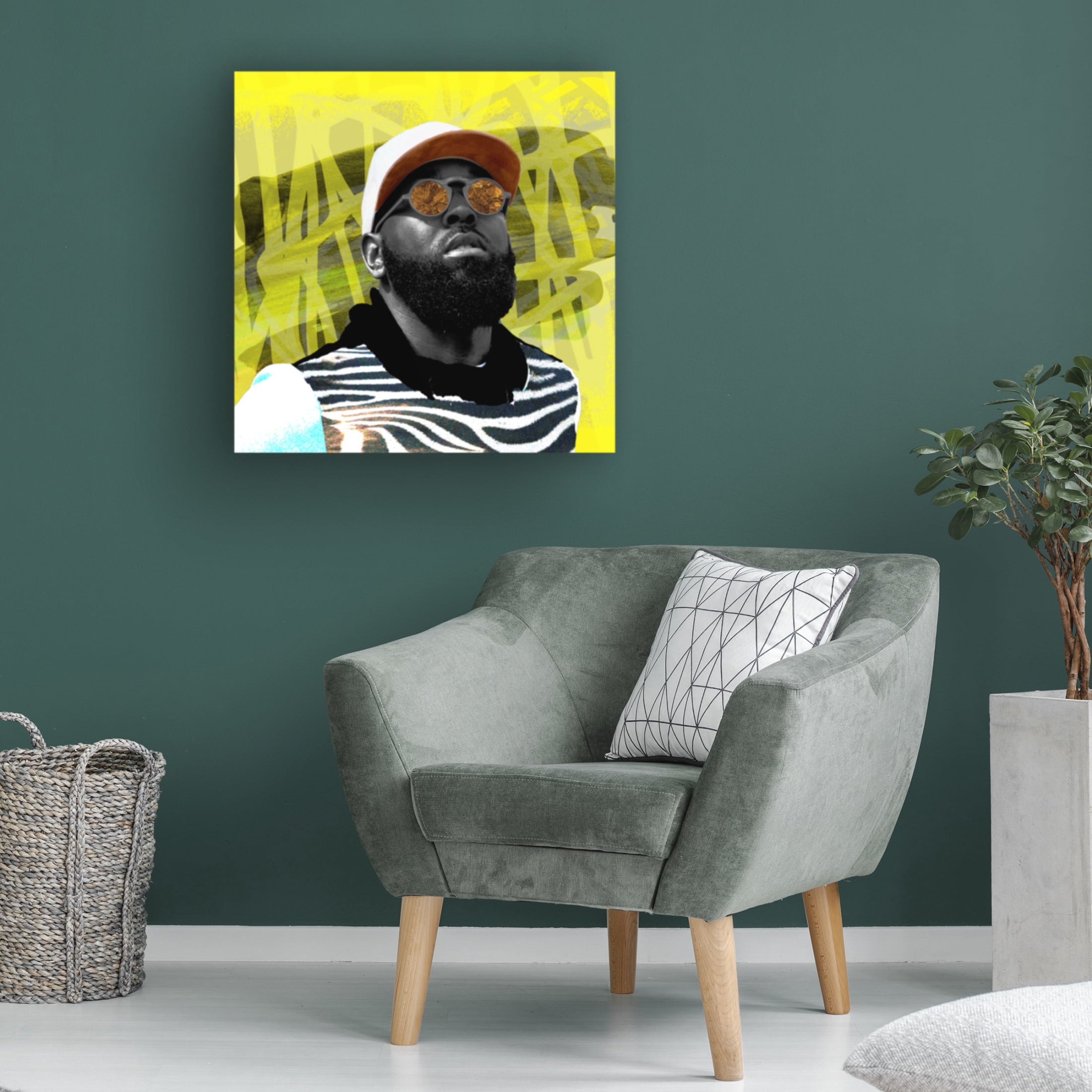 Canvas Wall Art - NUMA Art 'The Seer Square' Wall Art for Living Room, Bedroom, or Office Décor by Trademark Fine Art - 14 x 14 Inches