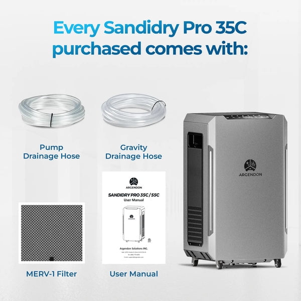 ARGENDON Commercial Dehumidifiers ,70 PPD Energy Star Dehumidifier for Basementr with Pump and Drain Hose ,on Wheels,High-Capacity Moisture and Humidity Control for Homes, Industrial Use, and Large S