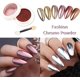 thumbnail image 2 of Polvo de uñas cromado XCF 6 frascos efecto espejo de oro rosa pigmento de manicura, 2 of 4