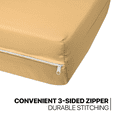 thumbnail image 5 of MoNiBloom Solid Futon Cover Slipcover Fit 6"- 8" Futon Mattresses Khaki, Full Size 54x75 Inch, 5 of 9