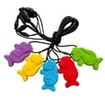 thumbnail image 3 of Collares Weerihhol para niños sensoriales | Juguetes masticables de dinosaurio de silicona para niños | Collar masticable para niños Juguete portátil Collar mordedor para niños sensoriales Cocina, 3 of 6