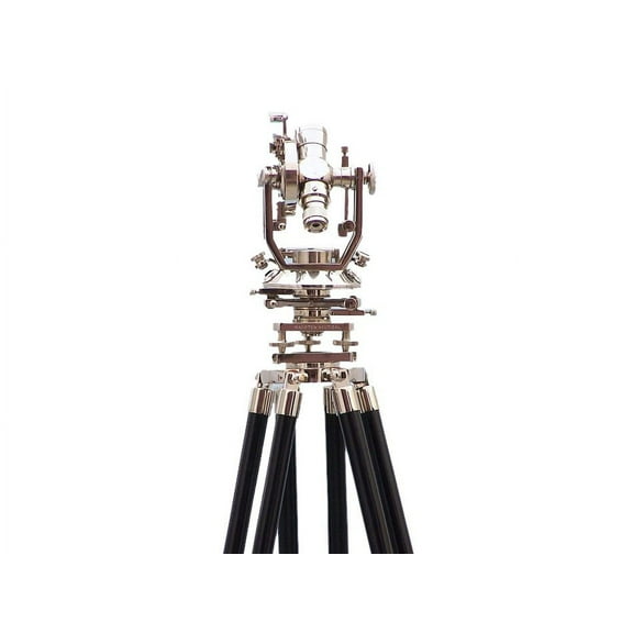 Floor Standing Chrome Theodolite 62"- Nautical Instrument- Nautical Home Decor
