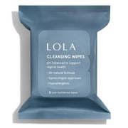 LOLA Feminine Cleansing Wipes Pouch, pH balanced for Sensitive Skin, 32 Count