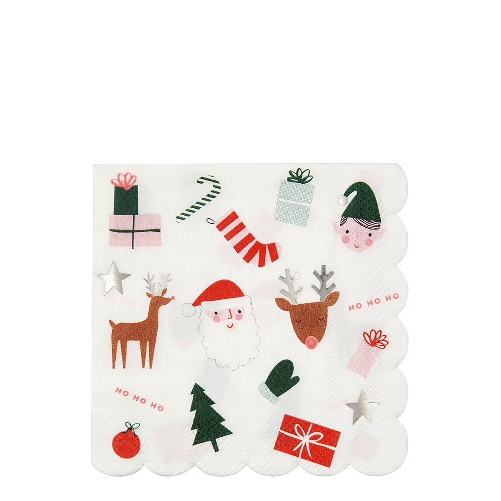 Meri Meri Christmas Fun Large Napkin, 16ct