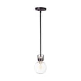 thumbnail image 1 of Maxim 90510CLBZSBR 6 in. Bauhaus One-Light Mini Pendant Ceiling Light, Bronze & Satin Brass, 1 of 1