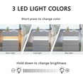thumbnail image 5 of Cubehom Nightstand Set of 2 LED with 3 Drawers Bedside Table for Adults Bedroom White  Wood, 5 of 6