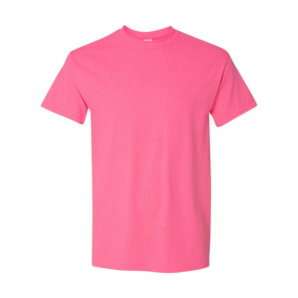 Gildan - Gildan 5000 Heavy Cotton Men's T-Shirt - Safety Pink - XX ...