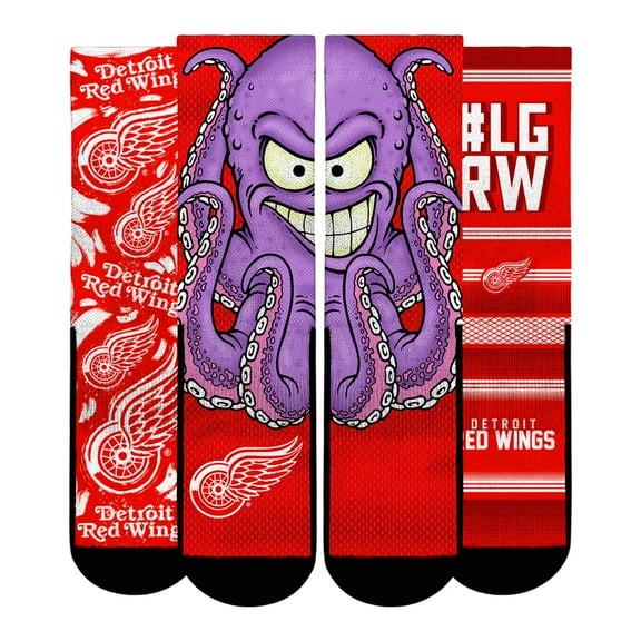 Unisex Rock Em Socks  Detroit Red Wings Fan Favorites Three-Pack Crew Socks Set