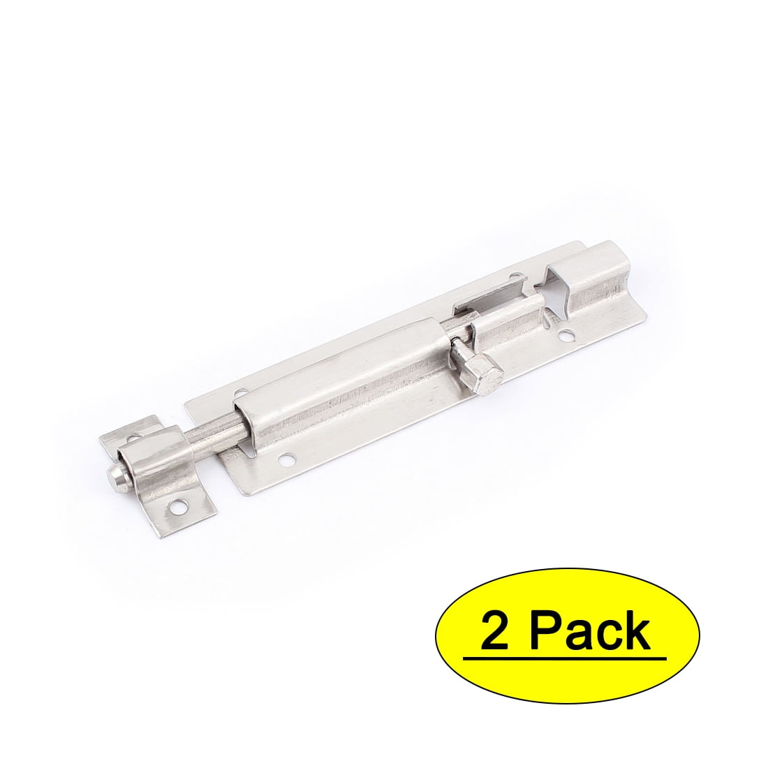 Unique Bargains 4' Length Stainless Steel Door Gates Latch Sliding Lock Bolt 2pcs