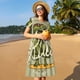 thumbnail image 4 of Easygdp Dinosaur para Vestido Transpirable de Mujer, Vestido Suelto de Manga Corta con Pliegues y Bolsillos para el Verano, 4 of 6