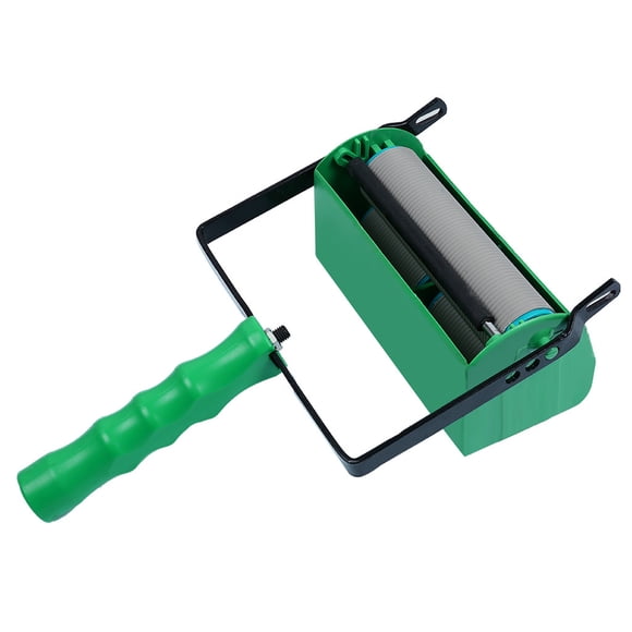 Graflsoa Dual-Tone Wall Texture Roller for DIY Decoration with Green Handle and Compact Design
