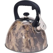 ARC 0002 Whistling Stainless steel Tea Kettle, Yellow with Marble pattern, 3L/3.2 Quart