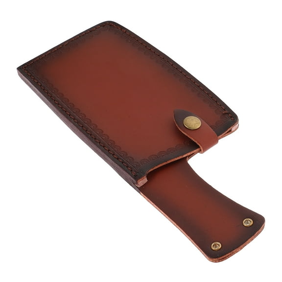 Supvox Brown Artificial Cutter Storage Holder Lightweight Knives Sleeve