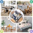 thumbnail image 4 of Pioneer Flower Floral Print Pattern Square Tablecloth,Waterproof Square Table Cover,Wipeable Spillproof Washable Table Cover for Home Kitchen Party Decor 42"X42"(107x107cm), 4 of 6