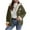 Army Green ①, variant on Women's 2025 Winter Fashion Oversized Heart Printed Casual Coats Long Sleeve Hooded Casual Outerwear Zip Up Jackets Fleece Lined Pocketed Tops