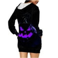 thumbnail image 7 of Taqqpue Halloween Print Hoodie Dress for Women Ghost Pumpkin Witch Mini Dresses Halloween Costume Long Sleeve Outfit Cosplay Halloween Party Dress with Pockets, 7 of 7