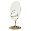 8" x 12" Oval Tri-Optics Beveled Pedestal Mirror 8X/3X/1X