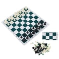 thumbnail image 4 of Chess Set, PP Piece Portable Desktop Board Game High Strength with Artificial Leather Board for Camping, 4 of 7