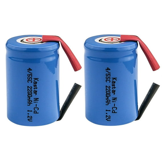 Kastar 2-Pack 4/5 Sub-C NiCD Battery W/ Tabs 1.2V 2200mAh Replacement for Remington 2B3 3BF1C 8BS3-1C 9BF21C MK1V PM 950 SM400 XLR 900 XLR 920 Other Remington XLR models Razor-3 Shaver and Trimmer