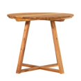 thumbnail image 4 of Table à Manger Ronde en Bois Massif à Dossier à Lattes Moderne - Naturel, 4 of 5