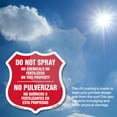 thumbnail image 5 of Bilingual No Spray Do Not Spray No Chemicals Or Fertilizers On This Property No Pulverizar (English / Spanish) (2 Pack) 6 inch X 6 inch Shield Shaped Heavy Duty 3.2 mil Vinyl Decals, 5 of 6