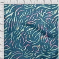 thumbnail image 4 of oneOone Rayon Teal Blue Fabric Tropical Monstera Leaves Sewing Fabric By The Yard Printed Diy Clothing Sewing Supplies 56 Inch Wide, 4 of 4