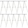U.S. Art Supply 66" Classroom Silver Aluminum Flipchart Display Easel (Pack of 10), Presentation Stand, Floor Tabletop