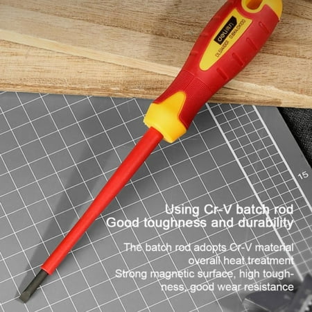 

Clearance Multifunctional Insulated Screwdriver Household Screwdriver Hand Tool Set Security Drill Bit 3mm-6.5mm rod diameter