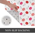 thumbnail image 6 of Sikiie Red Lips 1 Print Flannel Anti-slip Floor Mat 16x24in, Thickened Dustproof Entrance Door Mat Floor Mat for Kitchen, Bathroom, Laundry Room, 6 of 7