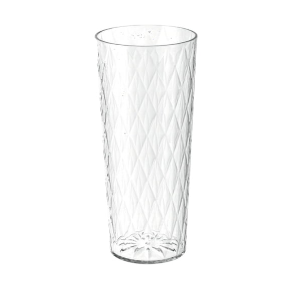 10 inch Flower Buckets Clear Plastic Flower Vases Elegant Decorative Vases for Flower Bouquet Decoration Home Centerpiece Wedding Decor Gift