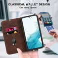 thumbnail image 3 of Nalacover Wallet Case for Samsung Galaxy S22,Built-in Magnet Compatible with Magsafe Charger,Premium PU Leather Magnetic Closure Flip Holder RFID Blocking Card Slot Anti-falling Phone Cover,Coffee, 3 of 6