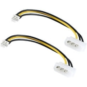 Electop 2 Pack 3 Pin ATX Fan to 4 Pin Molex Connector Cable Fan Power Adapter Cable