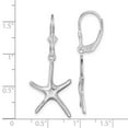 thumbnail image 4 of Auriga Fine Jewelry 925 Sterling Silver Rh-plated Starfish Leverback Drop Earrings for Women, 4 of 6