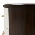 thumbnail image 6 of Paris Chic Wood & Marble Nightstand - Espresso, 6 of 10