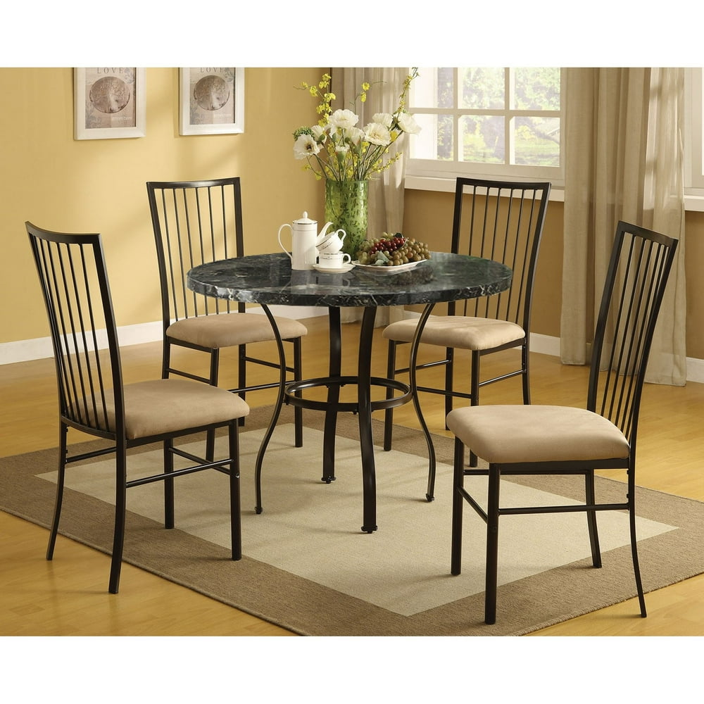 Darell 5Piece Dining Set, Black
