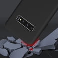 thumbnail image 4 of Crossbody Case for Samsung Galaxy S10 with Lanyard Strap Adjustable Rope Liquid Silicone Soft Cover Black, 4 of 5