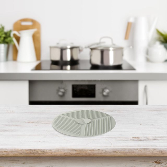 BESTYASH 2Ud Manteles Trivet Y Tapas De Silicona Verde Para Cocina Con Superficie Antideslizante
