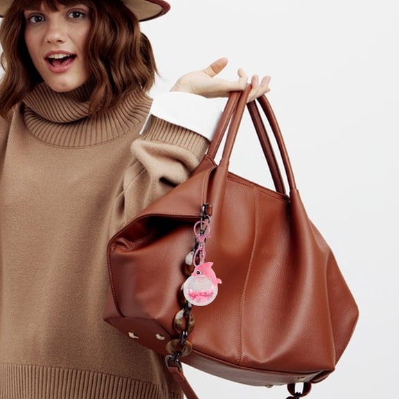 Masteelf Cute Pendant Dolphin Crystal Ball Keychain Multi-Functional Key Holder Unique Present Sea Themed Keychains For Handbag Keyring