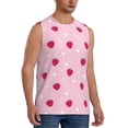 thumbnail image 2 of Kdxio Strawberry And Heart for Men's Muscle T-shirt,Sleeveless for Workout Running Athletic Gym Lounge Casual, 2 of 7
