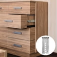 thumbnail image 3 of 1 Bag 4pcs Durable Drawer Slide Rear Mounting Brackets Cabinet Brackets (Silver), 3 of 8