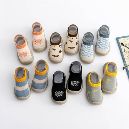 

eczipvz Toddler Shoes Boys Girls Animal Cartoon Socks Shoes Toddler WarmThe Floor Socks Non Slip Prewalker Shoes Kid Shoes Girl Light Blue