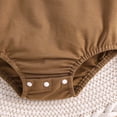 thumbnail image 6 of WERYOUNG Girls Boys Onesie Comfort Long Sleeve Round Neck Pumpkin Embroider Pullover Halloween Bodysuits Girls Stylish Outdoor One-Pieces,Brown,0-3 Months, 6 of 7