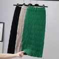 thumbnail image 2 of Quixlent Women Midi Skirt High Waist Straight Leg Hip Wrapped Knitting Skirt Solid Color Autumn Skirt Versatile Daily Wear, 2 of 8