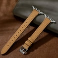 thumbnail image 5 of XIHAMA Slim Leather Band Compatible with Apple Watch Band 40mm 38mm 41mm 42mm 44mm 45mm 46mm Women, Top Grain Genuine Leather Strap Thin Watch Wristband for iWatch Series 10 9 8 7 6 5 4 3 SE Ultra, 5 of 7