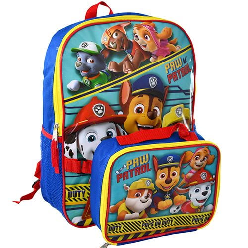 paw patrol backpack set