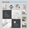 thumbnail image 5 of Peel and Stick Backsplash Tiles - 10-Sheet Pack, 12" x 12" Subway 3D Wall Panels, Easy Installation, 5 of 8