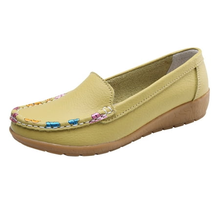 

SEMIMAY Slip On Women Comfort Walking Flat Loafers Casual Shoes Driving Loafers Walking Shoes For Women Green