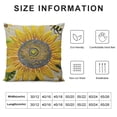 thumbnail image 5 of ONETECH Pillow Covers Summer Sunflower Bee Farmhouse Square Pillow Cases Yellow Cushion Cover for Outdoor Front Porch Patio Sofa Couch, 5 of 5