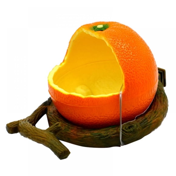 Greyghost Funny Fruit Shape Bird Parrot Feeder Cage Food Water Feeding Bowl Container Habitat for Small Animals Hamster Cage Reptile house Pet Feeder Natural Funny Nest Toy